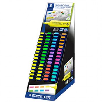 Evidenziatore Textsurfer® Classic - punta a scalpello - tratto 1,0-5,0mm - colori assortiti - Staedtler - expo 60 pezzi Evidenziatore Textsurfer® Classic - punta a scalpello - tratto 1,0-5,0mm - colori assortiti - Staedtler - expo 60 pezzi