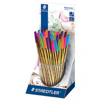 Penna sfera Noris® stick - punta 1,0mm - colori assortiti - Staedtler - expo 30 pezzi Penna sfera Noris® stick - punta 1,0mm - colori assortiti - Staedtler - expo 30 pezzi