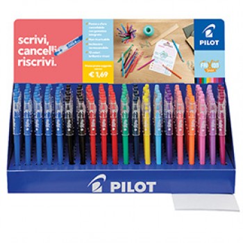Penna cancellabile Frixion ball Sticks - punta 0,7mm - colori assortiti - Pilot - expo 120 pezzi Penna cancellabile Frixion ball Sticks - punta 0,7mm - colori assortiti - Pilot - expo 120 pezzi