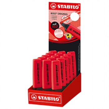 Evidenziatore Stabilo Boss Original - punta a scalpello - tratto 2 - 5 mm - rosso rosso - Stabilo - expo 15 pezzi Evidenziatore Stabilo Boss Original - punta a scalpello - tratto 2 - 5 mm - rosso rosso - Stabilo - expo 15 pezzi