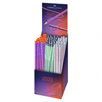 Matite grafite Grip Follow Your Flow - B - fusto colori assortiti - Faber-Castell - expo da 72 pezzi Matite grafite Grip Follow Your Flow - B - fusto colori assortiti - Faber-Castell - expo da 72 pezzi