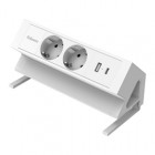 Power desk 2 Type F - bianco - Fellowes Power desk 2 Type F - bianco - Fellowes