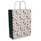 Shopper - maniglie cordino - 36 x 12 x 41 cm - carta kraft - Xmas Dream - bianco - Mainetti Bags - conf. 25 pezzi