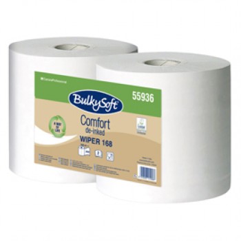 Bobina asciugatutto Comfort - 2 veli - 24 cm x 168 mt - 18 gr - diametro 24,5 cm - microgoffrata - bianco - BulkySoft Bobina asciugatutto Comfort - 2 veli - 24 cm x 168 mt - 18 gr - diametro 24,5 cm - microgoffrata - bianco - BulkySoft