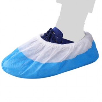 Sovrascarpe monouso - antiscivolo - taglia unica - PLP/CPE - bianco/azzurro - Reflexx - conf. 50 pezzi Sovrascarpe monouso - antiscivolo - taglia unica - PLP/CPE - bianco/azzurro - Reflexx - conf. 50 pezzi