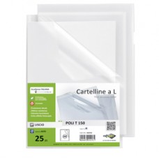 Cartellina a L - Poli 150 - PPL - 21 x 29,7 cm - trasparente buccia - Sei Rota - conf. 25 pezzi
