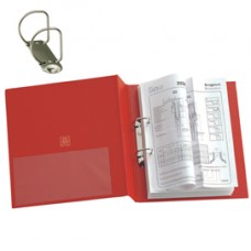 Raccoglitore Stelvio - 2 anelli a D 40 mm - dorso 5,5 cm - 22 x 30 cm - rosso - Sei Rota