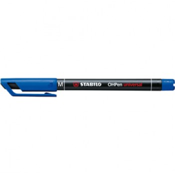 Pennarello OHPen universal permanente 843 - punta media 1 mm - blu - Stabilo