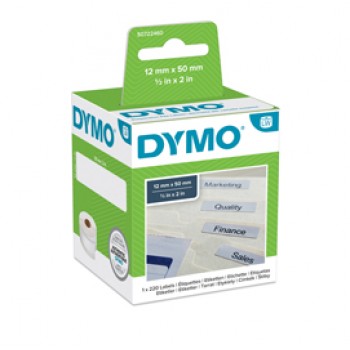 Rotolo 220 etichette LW 990170 - 12 x 50 mm - carta - cartelle sospese - bianco - Dymo