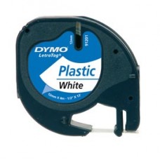 Nastro Letratag 912010 - in plastica - 12 mm x 4 mt - bianco - Dymo Nastro Letratag 912010 - in plastica - 12 mm x 4 mt - bianco - Dymo