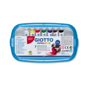 Tubi tempere - 12 ml - colori assortiti - Giotto - conf. 7 pezzi