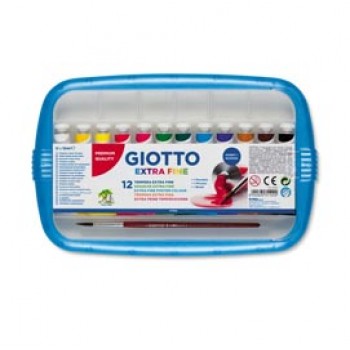 Tubi tempere - 12 ml - colori assortiti - Giotto - conf. 12 pezzi