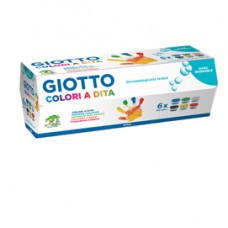 Colori a dita - 100 ml - colori assortiti - Giotto - conf. 6 pezzi Colori a dita - 100 ml - colori assortiti - Giotto - conf. 6 pezzi