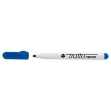 Pennarello Tratto Memo - a secco - per lavagne cancellabili - punta conica - tratto 2,5 mm - blu - Tratto