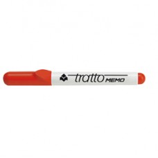 Pennarello Tratto Memo- a secco - per lavagne cancellabili - punta conica - tratto 2,5 mm - rosso - Tratto