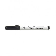 Pennarello Tratto Memo - a secco - per lavagne cancellabili - punta conica - tratto 2,5 mm - nero - Tratto