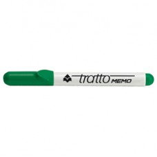Pennarello Tratto Memo - a secco - per lavagne cancellabili - punta conica - tratto 2,5 mm - verde - Tratto