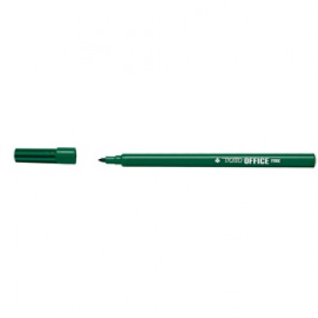 Pennarelli Office - punta feltro - punta fine -  tratto 0,7 mm - verde - Tratto - conf. 12 pezzi