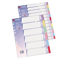 Separatore - cartoncino 225 gr - 6 tasti colorati - A4 - multicolore