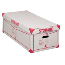 Scatola Storage - con coperchio - 38,5x26,4x75,5 cm - bianco e rosso - Esselte Dox