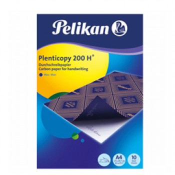Carta da ricalco Plenticopy 200H - 21x29,7 cm - blu - Pelikan - conf. 10 fogli