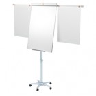 Lavagna portablocco Classic con ruote - 100 x 70 cm - bracci estensibili - bianco - Nobo
