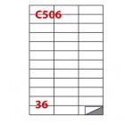 Etichette adesive C/506 - in carta - permanenti - 70 x 24,25 mm - 36 et/fg - 100 fogli - bianco - Markin