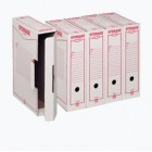 Scatola archivio Storage - formato legale - 85x253x355 mm - bianco e rosso - 1602 Esselte Dox