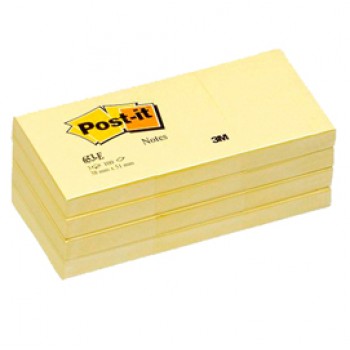 Blocco foglietti - 653 - 38 x 51 mm - giallo Canary - 100 fogli - Post-it