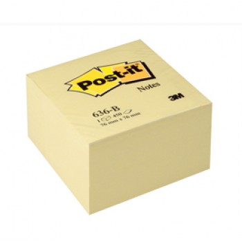 Blocco foglietti Cubo - 636-B - 76 x 76 mm - giallo Canary - 450 fogli - Post-it