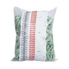 Elastici fettuccia - diametro 10 x 0,8 cm - gomma - 1 kg - verde - Viva Elastici fettuccia - diametro 10 x 0,8 cm - gomma - 1 kg - verde - Viva