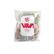 Elastici ad anello - misure e colori assortiti - 100 gr - gomma - Viva Elastici ad anello - misure e colori assortiti - 100 gr - gomma - Viva