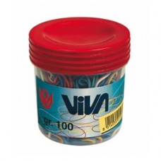 Elastici ad anello - misure e colori assortiti - barattolo 100 gr - gomma - Viva Elastici ad anello - misure e colori assortiti - barattolo 100 gr - gomma - Viva
