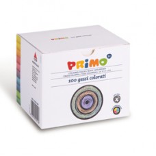 Gessetti tondi -  ø 9x80 mm - colorati - Primo - Scatola 100 gessetti tondi