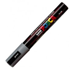 Marcatore a base d'acqua Uni Posca PC5M  - punta tonda media da 1,8mm a 2,5mm - grigio - Uni Mitsubishi
