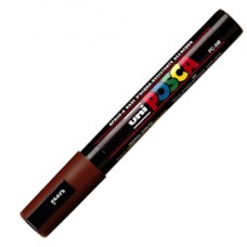 Marcatore a base d'acqua Uni Posca PC5M  - punta  tonda media da 1,8mm a 2,5mm - marrone - Uni Mitsubishi