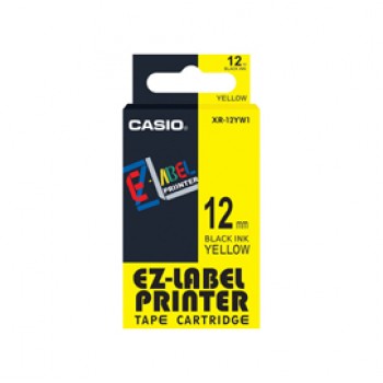 Nastro - 12 mm x 8 mt - nero/giallo - Casio