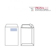 Busta a sacco Competitor FSC - strip adesivo - con finestra - 23 x 33 cm - 100 gr - bianco - Pigna Envelopes - conf. 500 pezzi