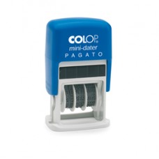 Timbro Mini Dater S160/L1 Datario + PAGATO - 4 mm - autoinchiostrante - Colop