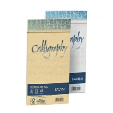 Busta Calligraphy Pergamena - 110 x 220 mm - 90 gr - bianco 01 - Favini - conf. 25 pezzi