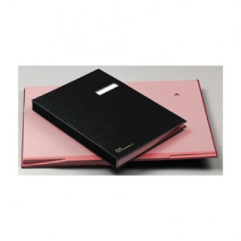 Libro firma - 14 intercalari rinforzati - 24x34 cm - nero - Fraschini
