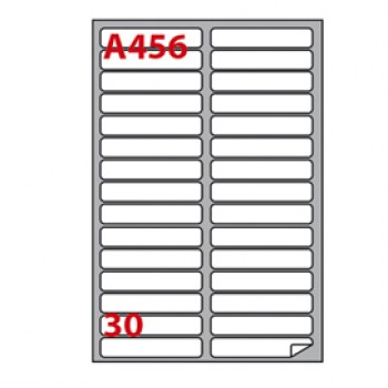 Etichette adesive A/456 - in carta - angoli arrotondati - permanenti - 100 x 17 mm - 30 et/fg - 100 fogli - bianco - Markin