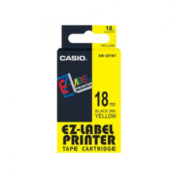 Nastro - 18 mm x 8 mt - nero/giallo - Casio