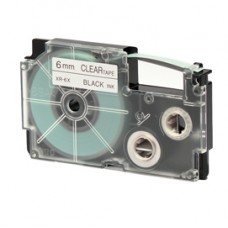 Nastro - 6 mm x 8 mt - nero/trasparente - Casio Nastro - 6 mm x 8 mt - nero/trasparente - Casio