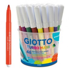 Pennarelli Turbomaxi - punta ø5mm - colori assortiti - Giotto - barattolo 48 pezzi