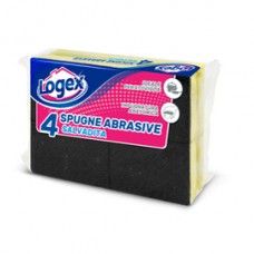 Spugnabella - con impugnatura salvaunghie - giallo/verde - Logex Professional - conf. 4 pezzi Spugnabella - con impugnatura salvaunghie - giallo/verde - Logex Professional - conf. 4 pezzi