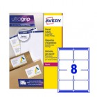 Etichette adesive L7165 - in carta - angoli arrotondati - laser - permanenti - 99,1 x 67,7 mm - 8 et/fg - 100 fogli - bianco - Avery