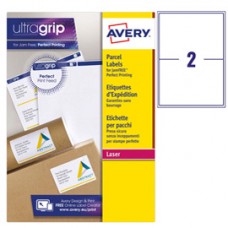 Avery Etichette adesive L7168 - in carta - angoli arrotondati - laser - permanenti - 199,6 x 143,5 mm - 2 et/fg - 100 fogli - bianco -