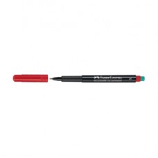 Pennarello Multimark universale permanente con gomma  - punta superfine 0,4mm - rosso - Faber-Castell