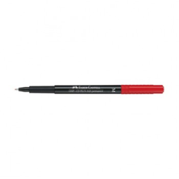 Pennarello Multimark universale permanente con gomma - punta media 1,0mm - rosso - Faber-Castell